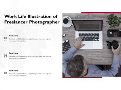 Work life illustration of freelancer photographer