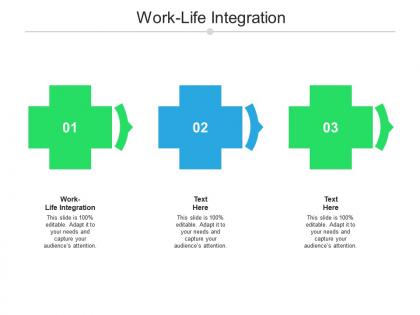 Work life integration ppt powerpoint presentation diagram graph charts cpb