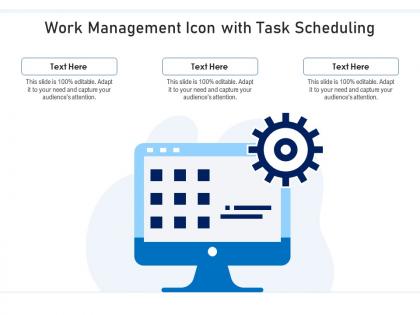 Work management icon with task scheduling