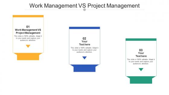 Work management vs project management ppt powerpoint presentation slides show cpb