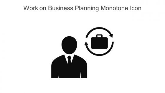 Work On Business Planning Monotone Icon In Powerpoint Pptx Png And Editable Eps Format
