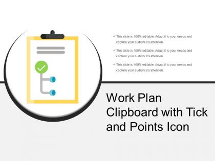 Work plan clipboard with tick and points icon