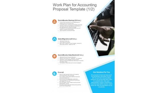 Work Plan For Accounting Proposal Template One Pager Sample Example Document