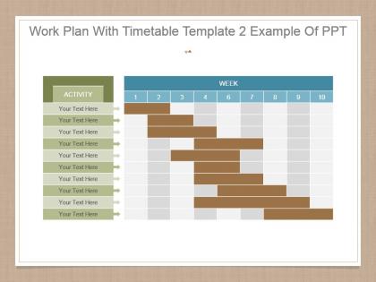 Work plan with timetable template 2 example of ppt