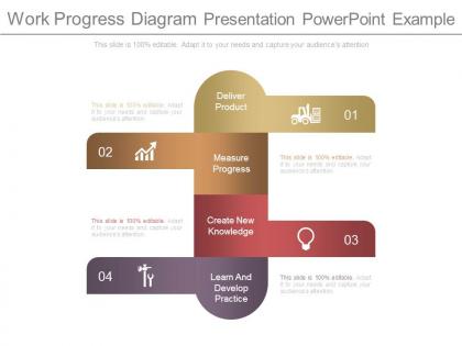 Work progress diagram presentation powerpoint example
