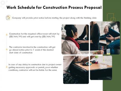 Work schedule for construction process proposal ppt powerpoint presentation grid