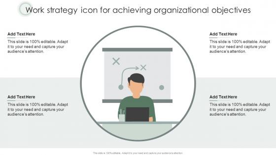 Work Strategy Icon For Achieving Organizational Objectives