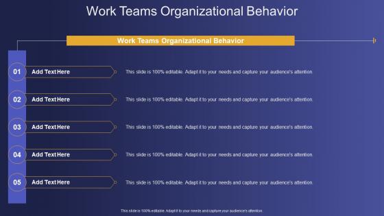Work Teams Organizational Behavior In Powerpoint And Google Slides Cpb