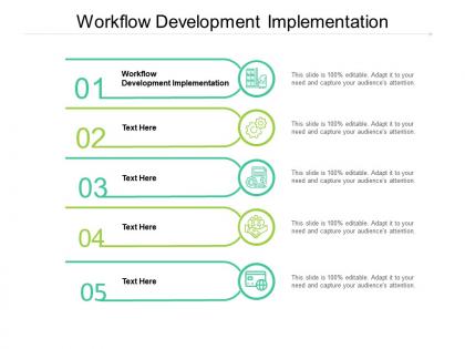 Workflow development implementation ppt powerpoint presentation icon visuals cpb