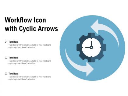Workflow icon with cyclic arrows