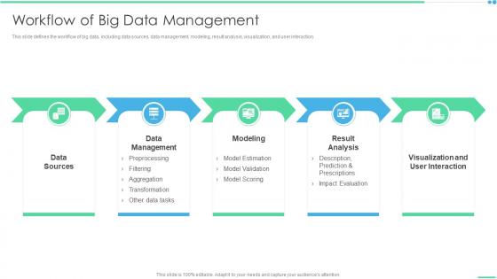 Workflow Of Big Data Management Ppt Infographics Visuals