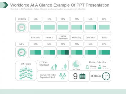 Workforce at a glance example of ppt presentation