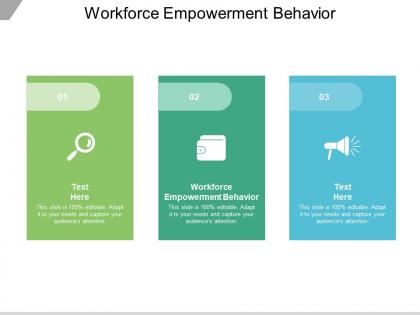 Workforce empowerment behavior ppt powerpoint presentation inspiration design ideas cpb