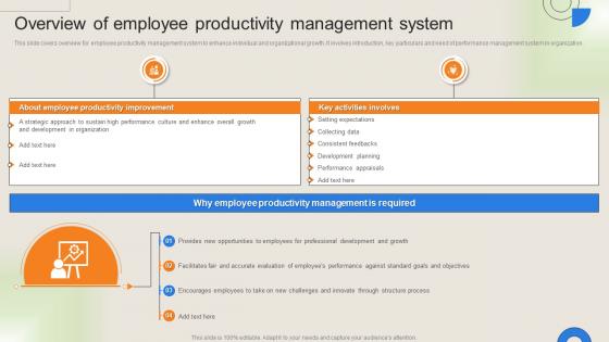 Workforce Performance Management Plan Overview Of Employee Productivity Management System