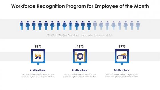 Workforce recognition program for employee of the month infographic template
