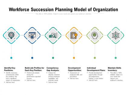 Workforce succession planning model of organization