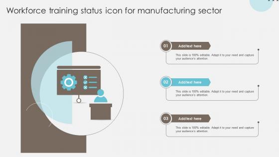 Workforce Training Status Icon For Manufacturing Sector