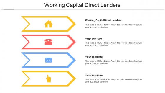 Working Capital Direct Lenders Ppt Powerpoint Presentation Summary Visuals Cpb