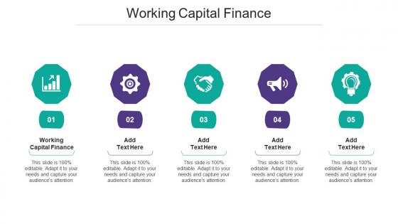 Working Capital Finance Ppt Powerpoint Presentation Gallery Format Ideas Cpb