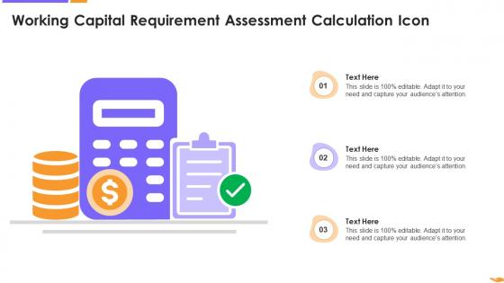 Working Capital Requirement Assessment Calculation Icon