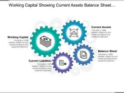 Working capital showing current assets balance sheet and current liabilities