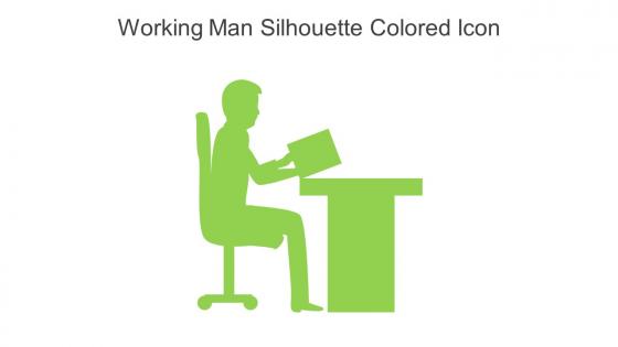 Working Man Silhouette Colored Icon In Powerpoint Pptx Png And Editable Eps Format