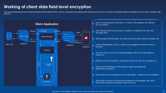 Working Of Client Slide Field Level Encryption Encryption For Data Privacy In Digital Age It