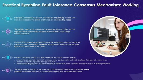 Working Of Practical Byzantine Fault Tolerance Consensus Training Ppt
