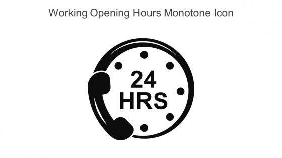 Working Opening Hours Monotone Icon In Powerpoint Pptx Png And Editable Eps Format