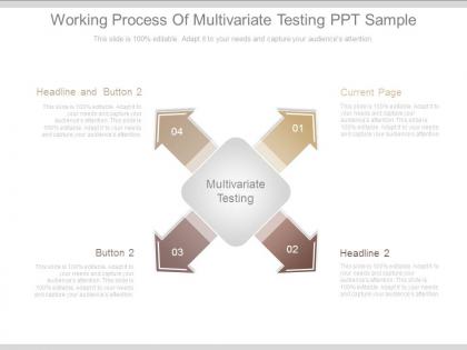 Working process of multivariate testing ppt sample