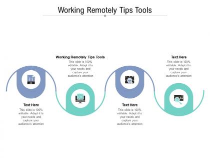 Working remotely tips tools ppt powerpoint presentation summary model cpb