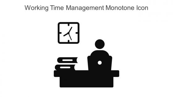 Working Time Management Monotone Icon In Powerpoint Pptx Png And Editable Eps Format