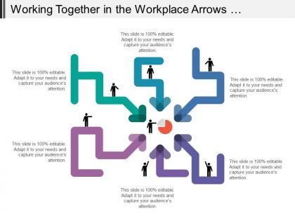 Working together in the workplace arrows