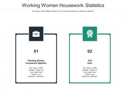 Working women housework statistics ppt powerpoint presentation portfolio deck cpb