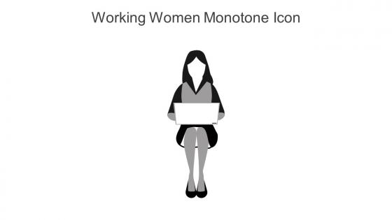 Working Women Monotone Icon In Powerpoint Pptx Png And Editable Eps Format