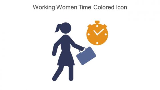 Working Women Time Colored Icon In Powerpoint Pptx Png And Editable Eps Format