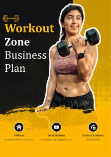 Workout Zone Business Plan A4 Pdf Word Document
