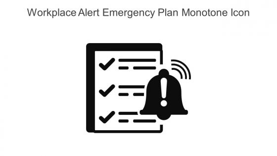 Workplace Alert Emergency Plan Monotone Icon In Powerpoint Pptx Png And Editable Eps Format