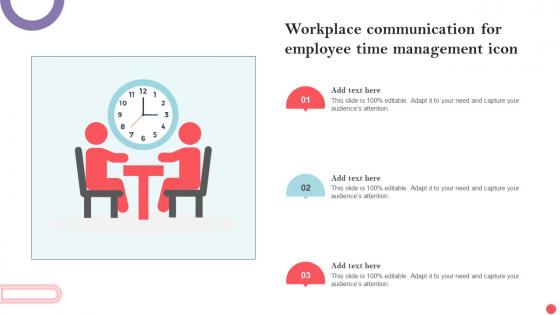 Workplace Communication For Employee Time Management Icon