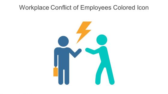 Workplace Conflict Of Employees Colored Icon In Powerpoint Pptx Png And Editable Eps Format