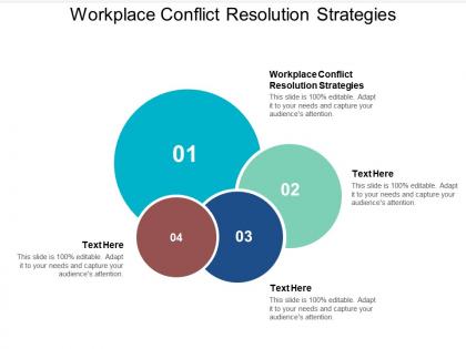 Workplace conflict resolution strategies ppt powerpoint presentation layouts cpb