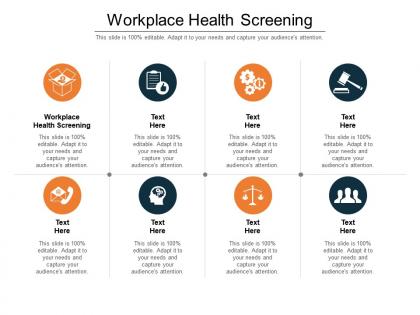 Workplace health screening ppt powerpoint presentation deck cpb