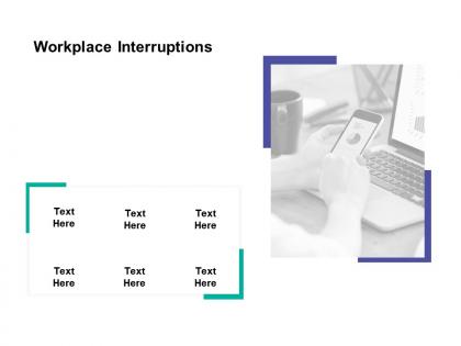 Workplace interruptions ppt powerpoint presentation outline examples cpb
