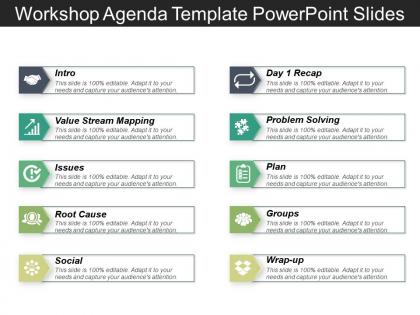 Workshop agenda template powerpoint slides