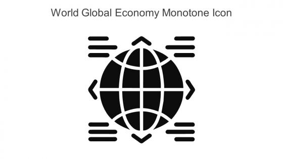 World Global Economy Monotone Icon In Powerpoint Pptx Png And Editable Eps Format
