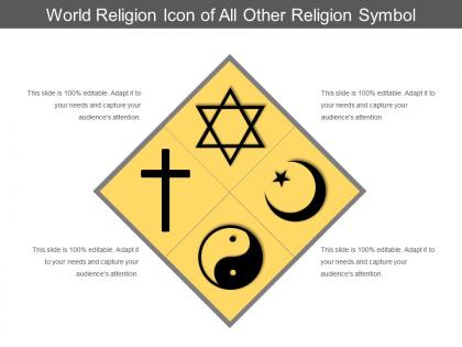 World religion icon of all other religion symbol