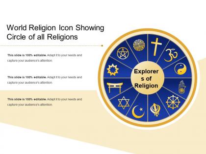 World religion icon showing circle of all religions