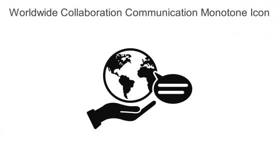 Worldwide Collaboration Communication Monotone Icon In Powerpoint Pptx Png And Editable Eps Format