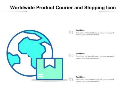 Worldwide product courier and shipping icon