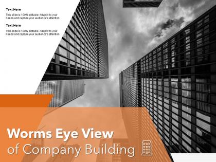 Worms eye view of company building